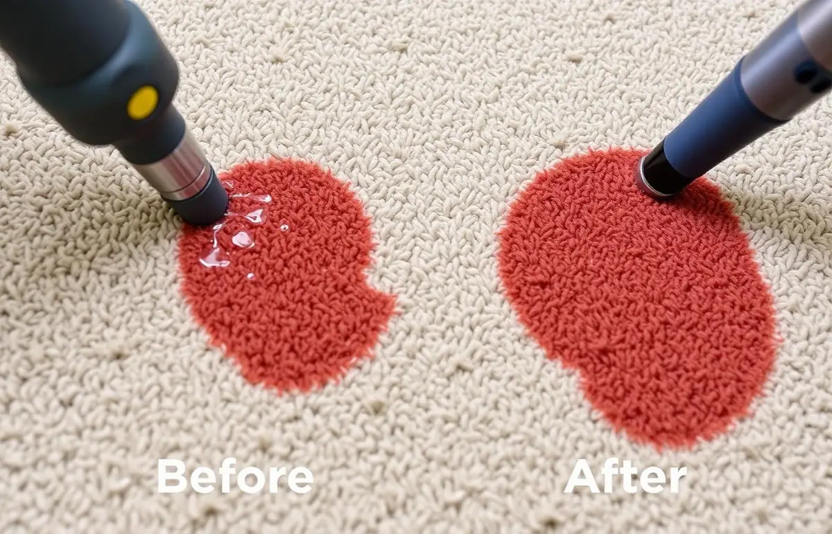 Carpet stain removal in a Dickinson, North Dakota home